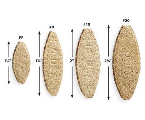 wooden biscuits size guide